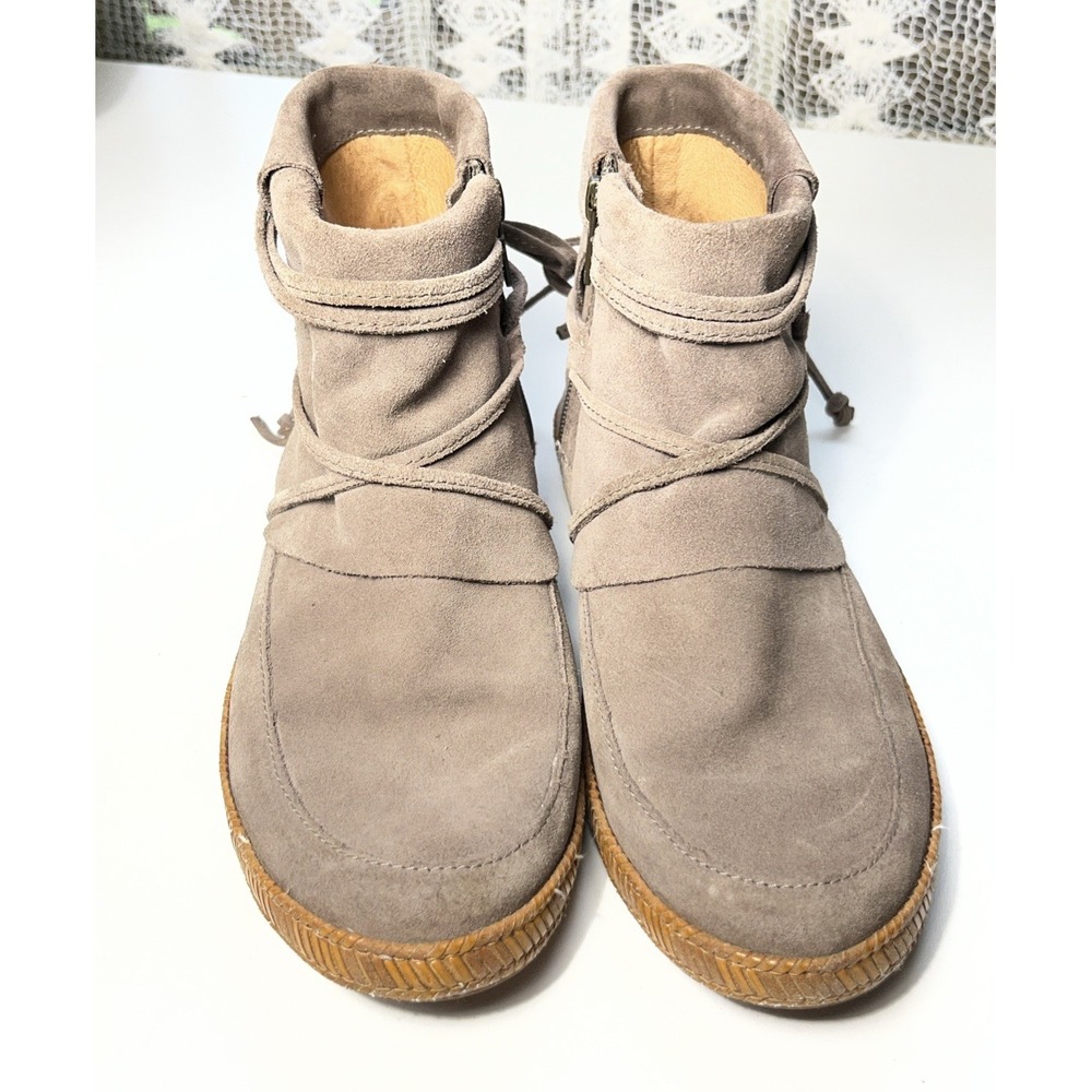 UGG Slate Suede Leather Ankle Booties Moccasins Model 1019129 Size 7